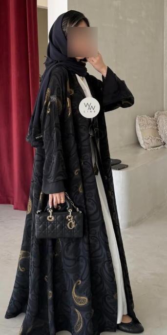 golden-paisley-jacquard-abaya